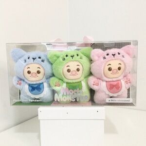 Mochi Monster Collectible 3 Plush Doll Charm Pendants for Bag Accessories